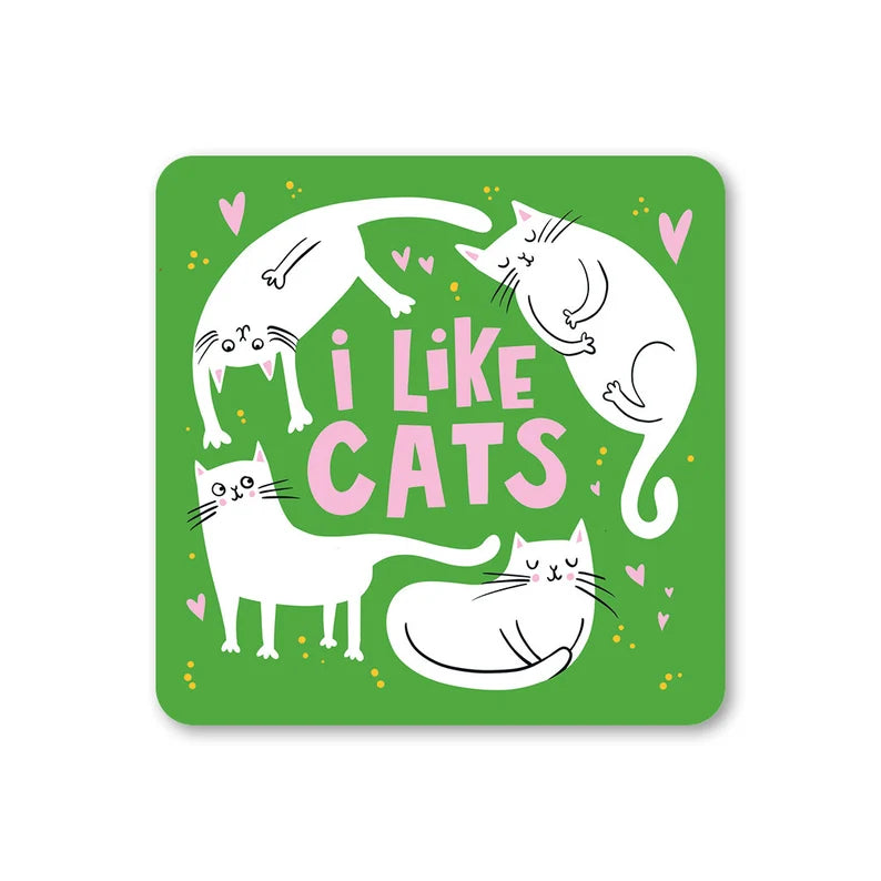 I like cats coaster